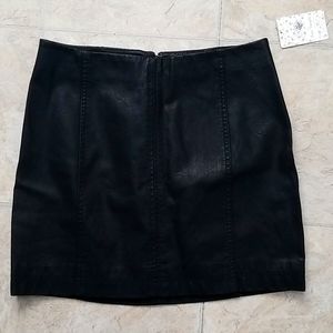 NWT Free People Faux Leather Skirt